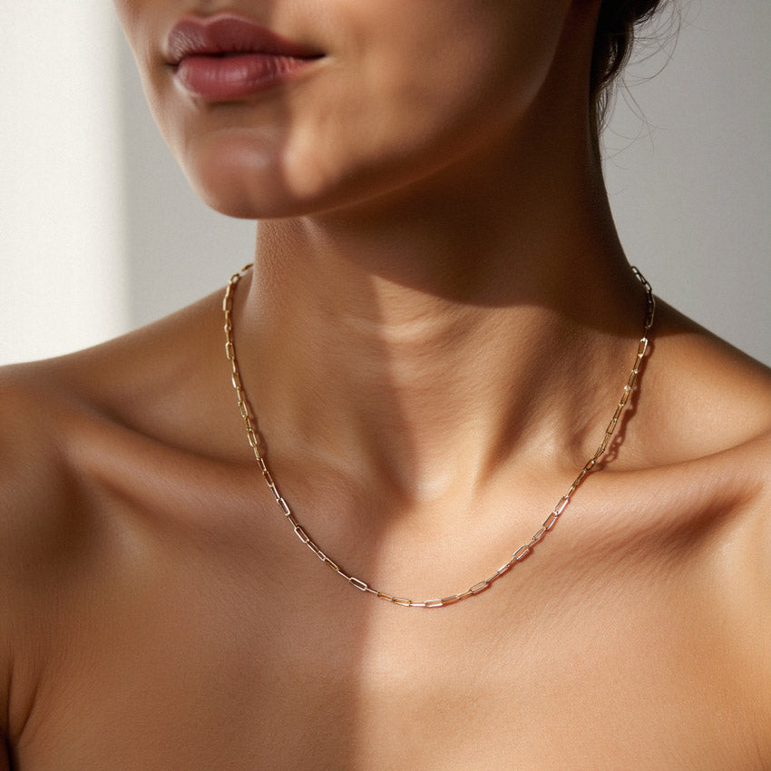 Elle-Paperclip Chain Necklace