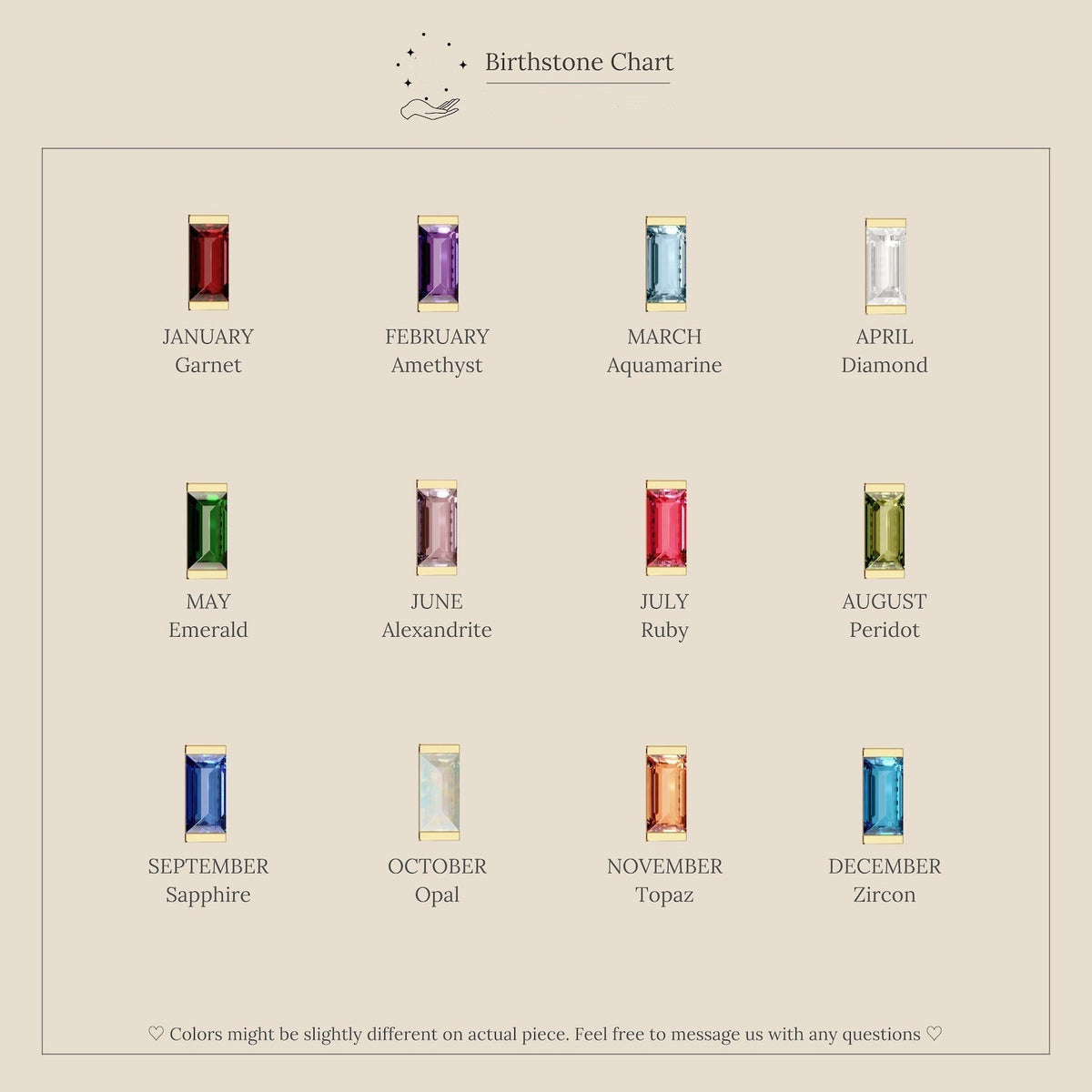 Birthstone Huggie Hoops