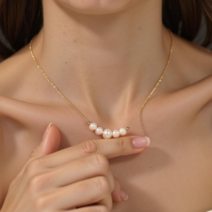 Collier à grappes de perles (lot)