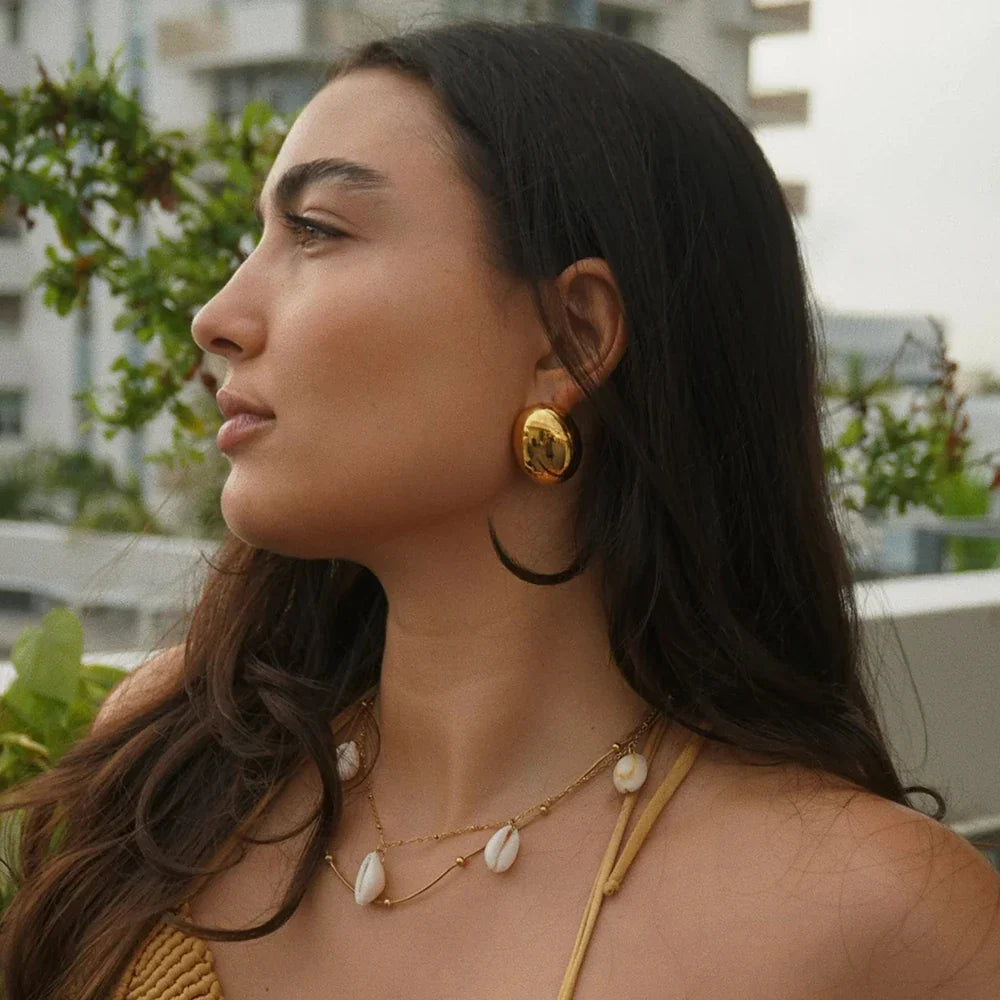 Boucles d'oreilles en forme de goutte de pluie gonflée (lot)