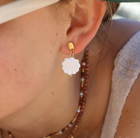 Seashell Charm Earrings