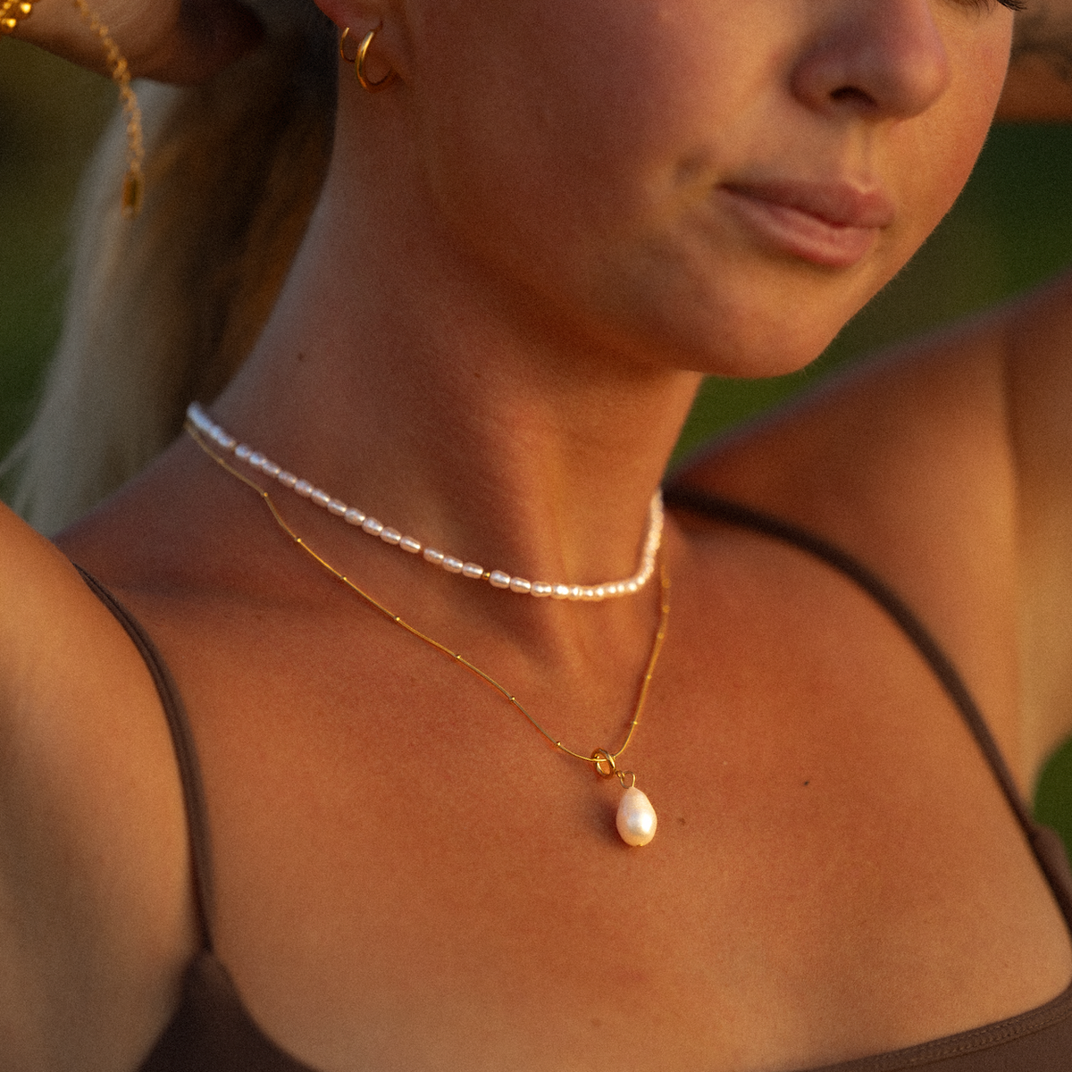 Collier ras du cou en perles Tropi (lot)