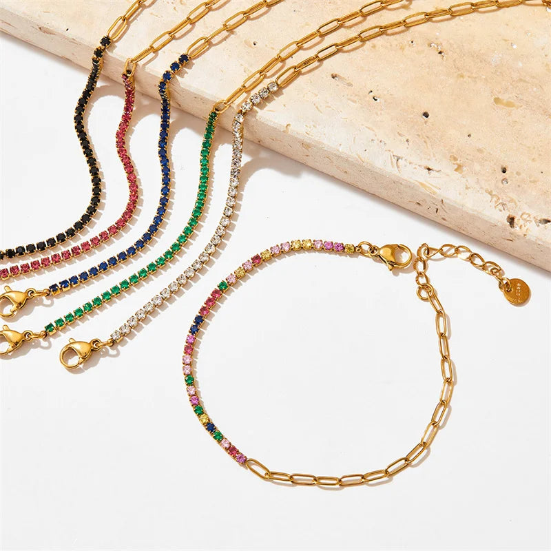 1/2 Tennis Chain Bracelet (Bundle)