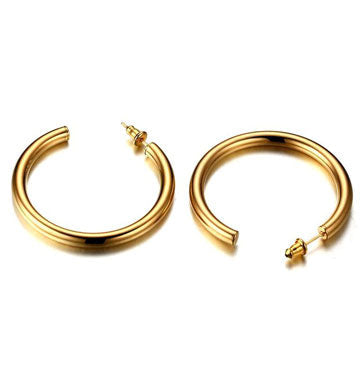 Boucles d'oreilles tubulaires en forme de C (lot)