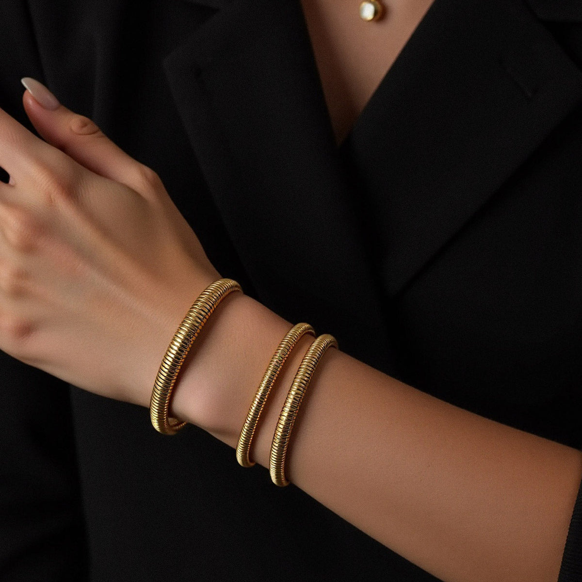 Bracelet jonc spiralé