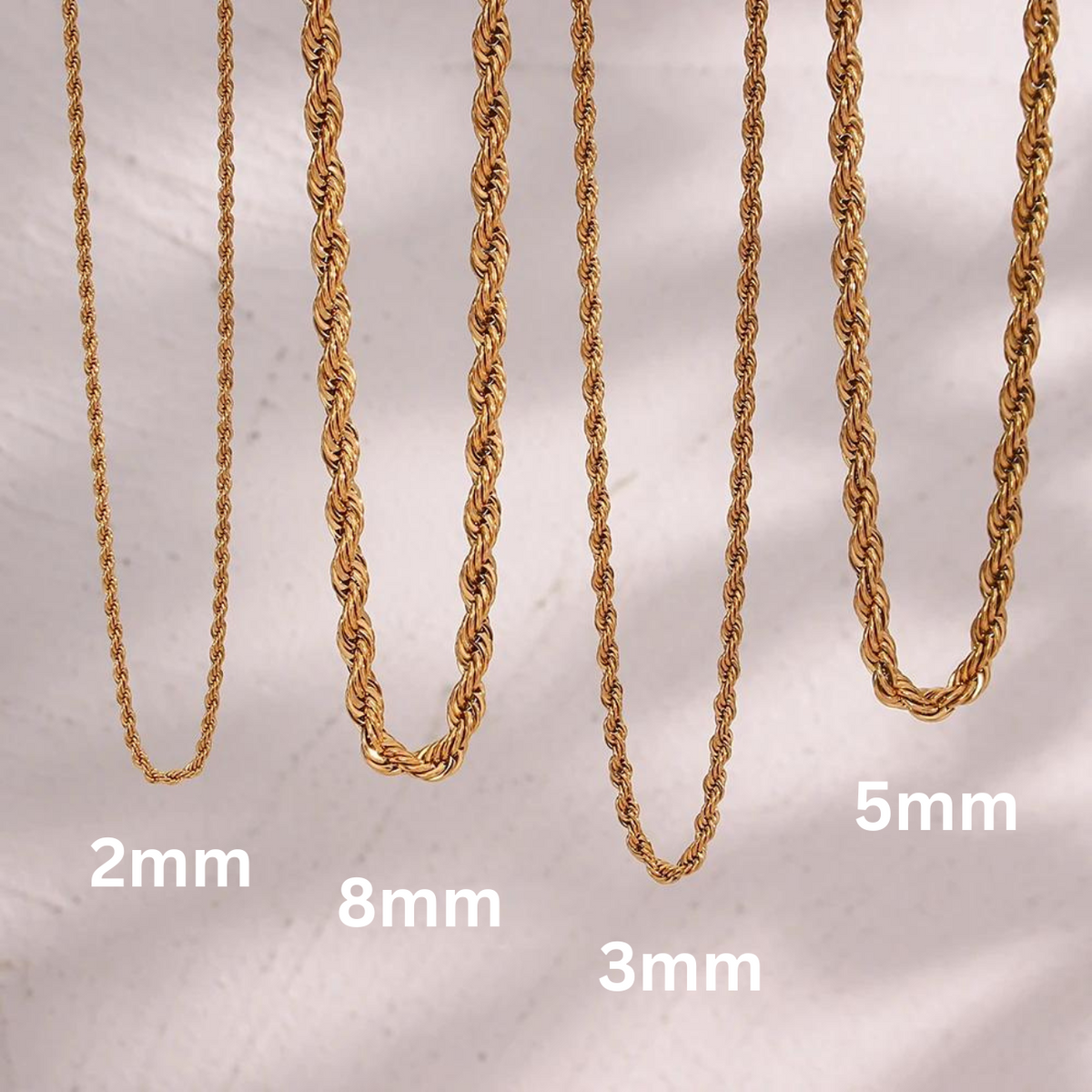 Halskette aus gedrehtem Seil (Paket)