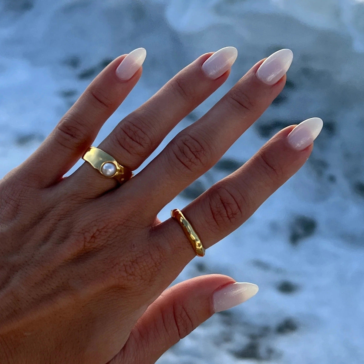 Lava Pearl Ring