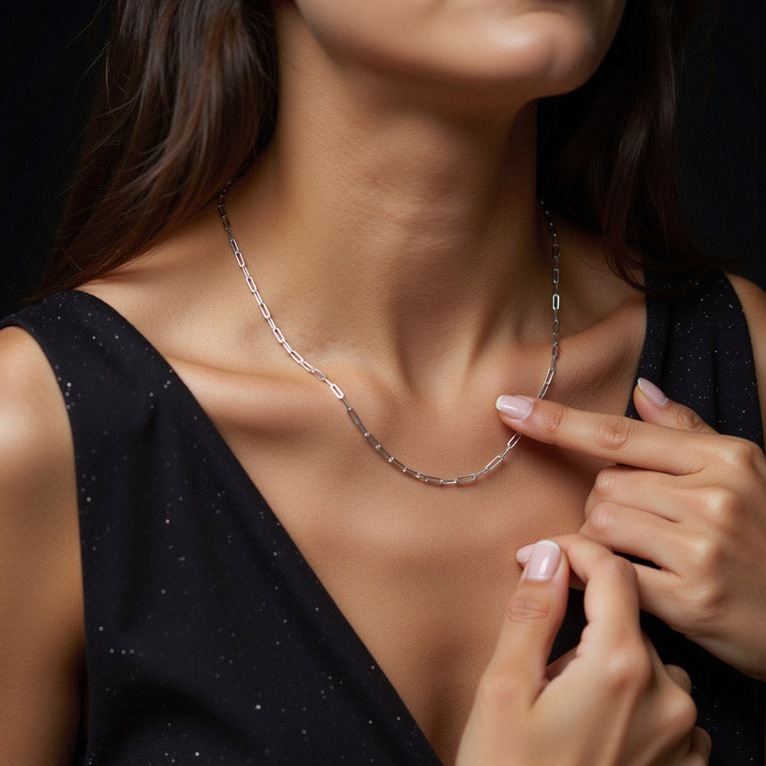 Elle-Paperclip Chain Necklace