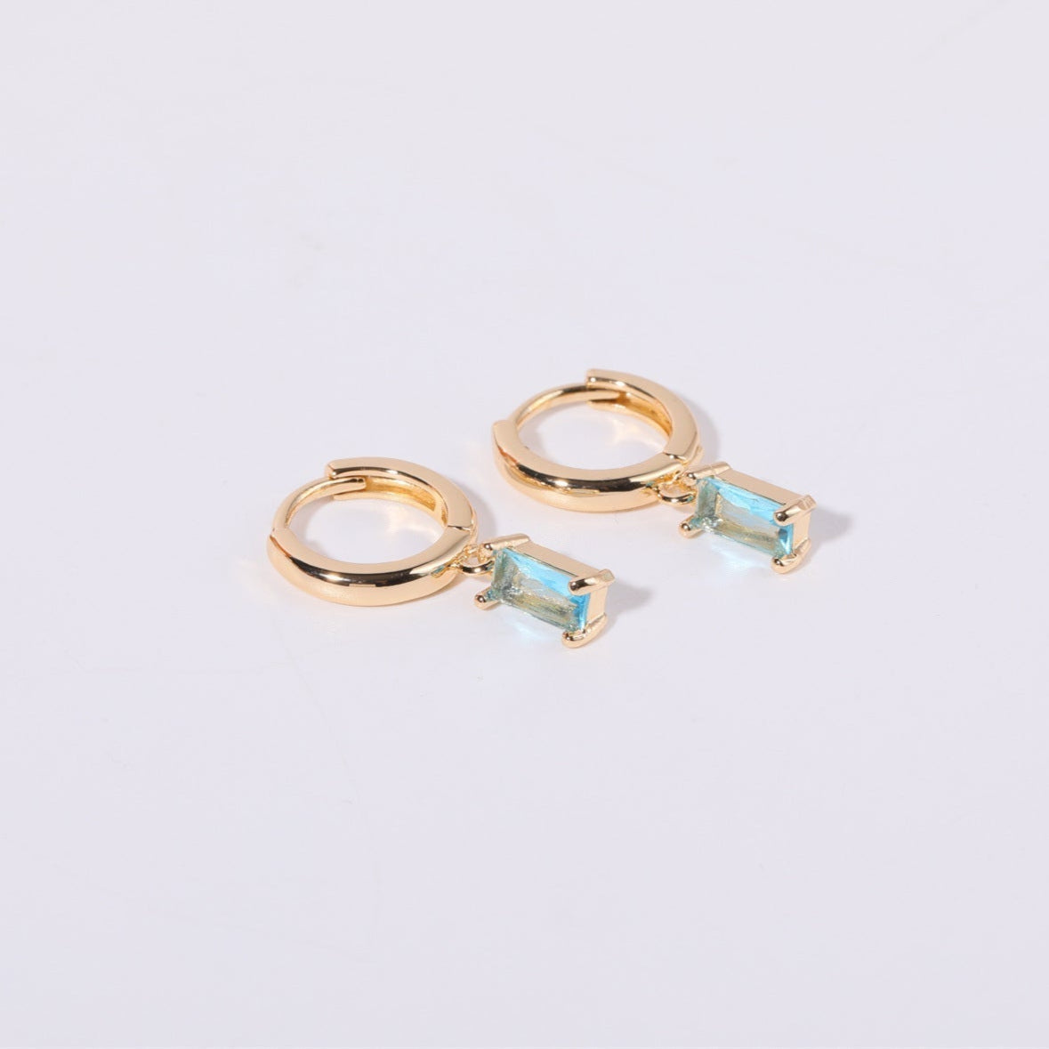 Birthstone Huggie Hoops