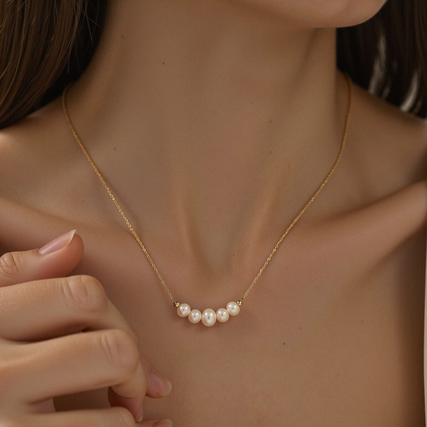 Pearl Cluster Necklace