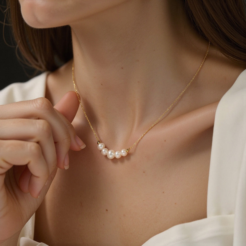 Pearl Cluster Necklace