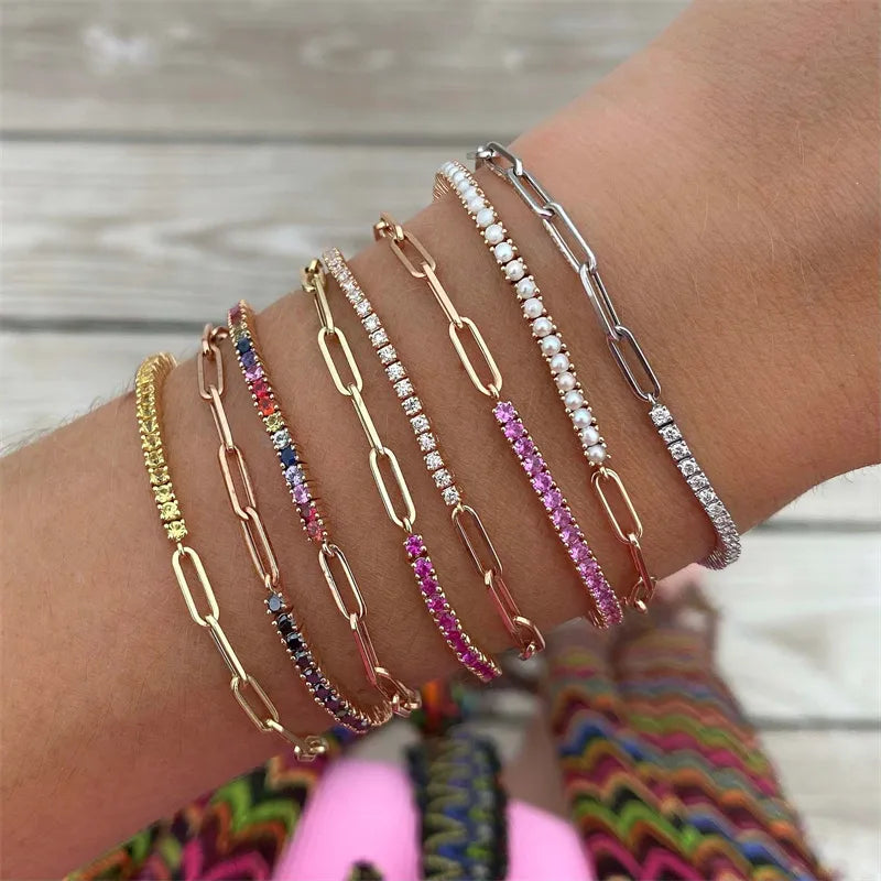 1/2 Tennis Chain Bracelet (Bundle)