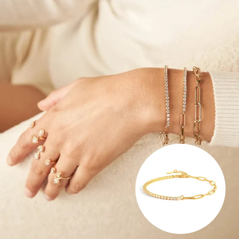 1/2 Tennis Chain Bracelet (Bundle)
