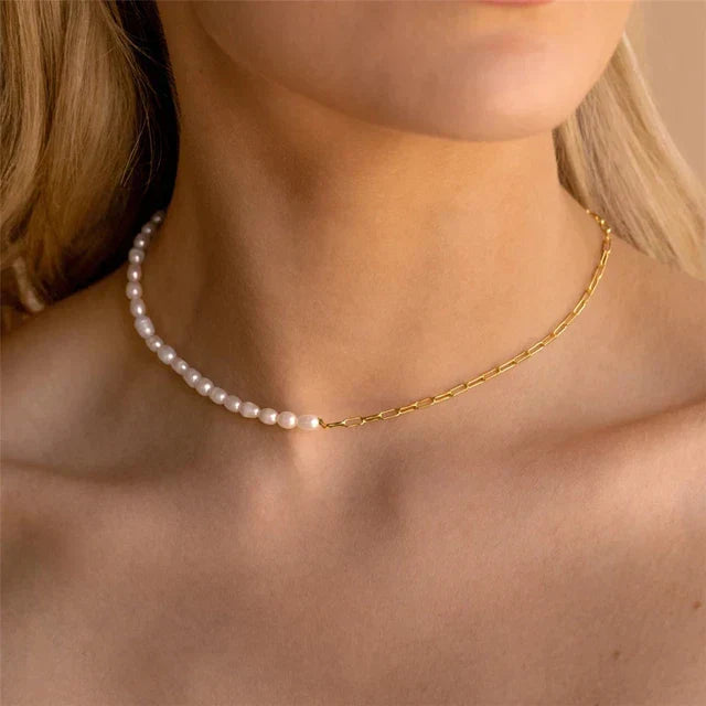Perlen-Büroklammer-Halskette