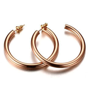 Boucles d'oreilles tubulaires en forme de C (lot)