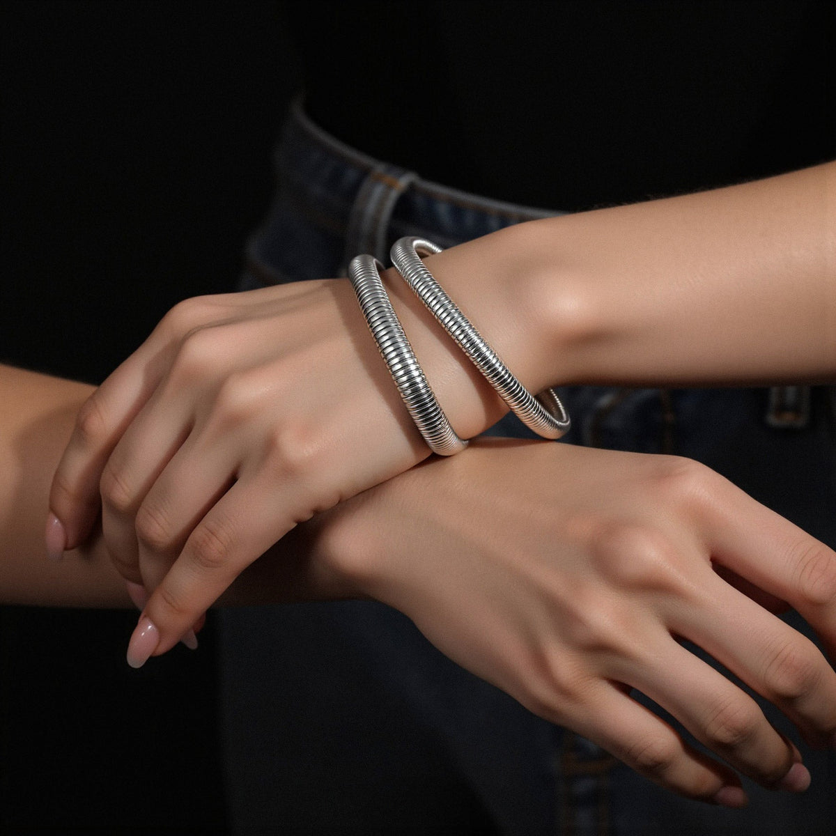 Bracelet jonc spiralé