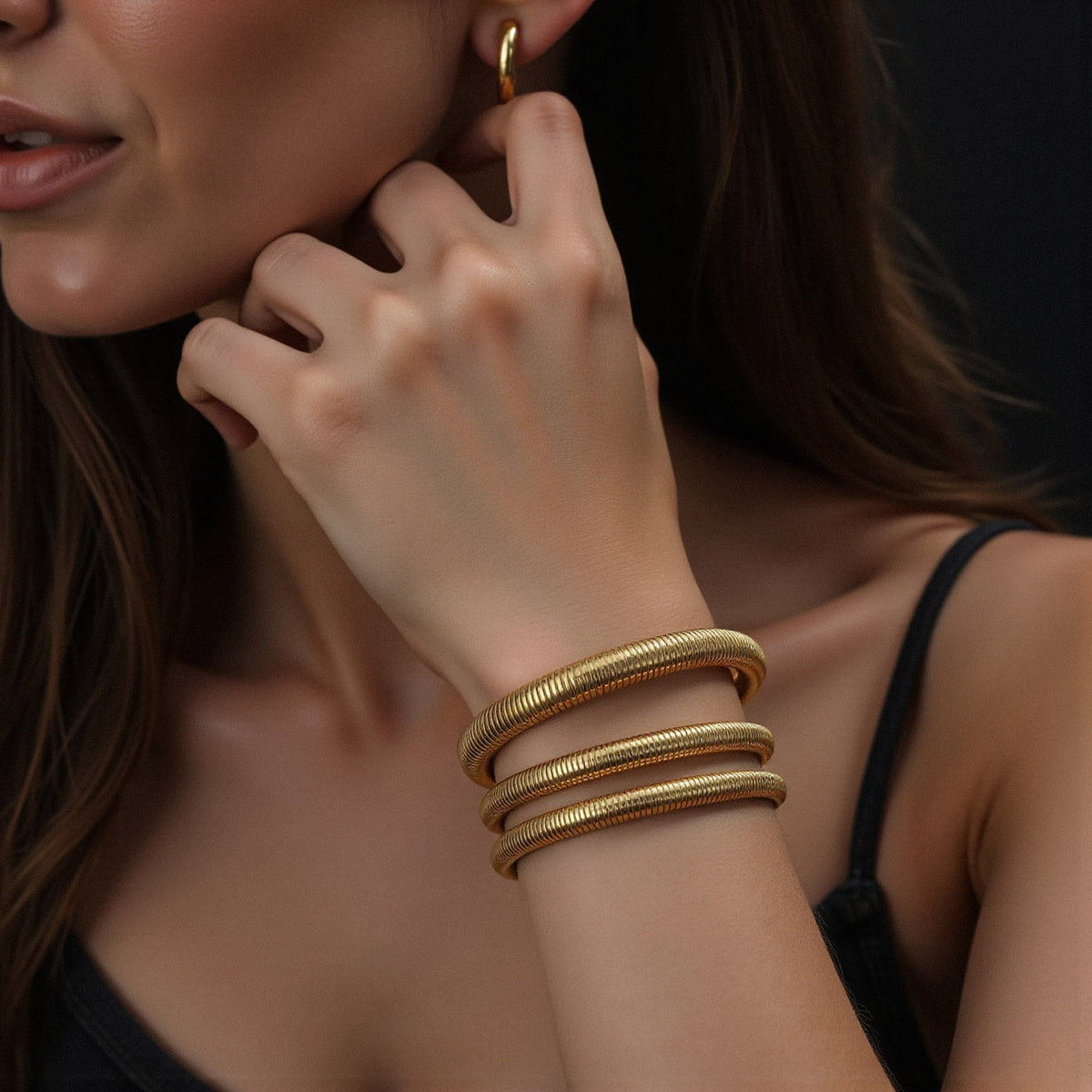 Bracelet jonc spiralé